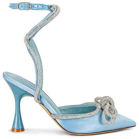 Jeffrey Campbell X REVOLVE Apresdouze Heel in Baby Blue Satin Silver - Picture 1 of 8